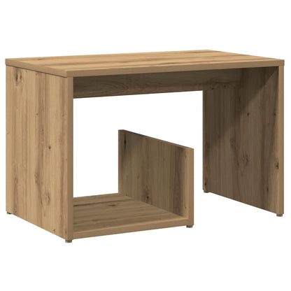Artisan Oak Side Table - 59x36x38 cm, Engineered Wood