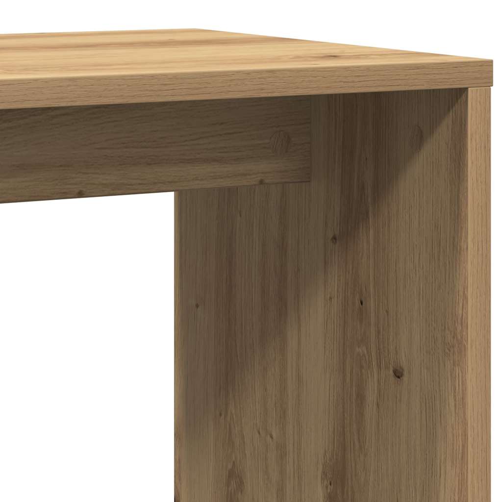 Artisan Oak Side Table - 59x36x38 cm, Engineered Wood