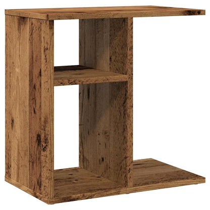 Rustic Old Wood Side Table, 50x30x50 cm - Engineered Wood Design