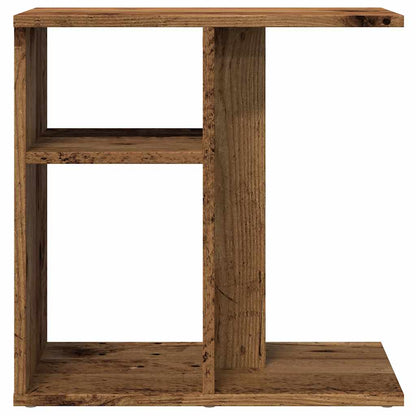 Rustic Old Wood Side Table, 50x30x50 cm - Engineered Wood Design