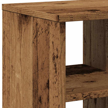 Rustic Old Wood Side Table, 50x30x50 cm - Engineered Wood Design