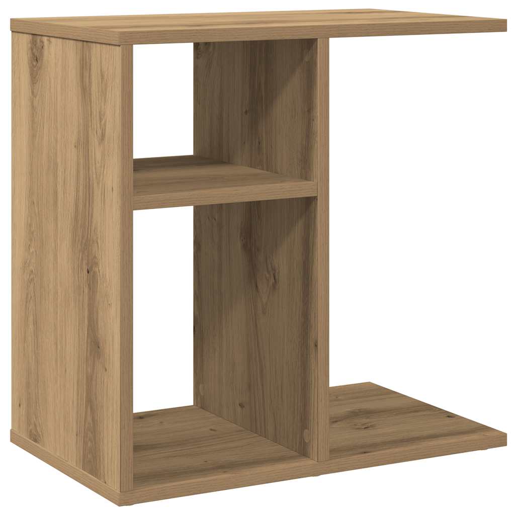 Artisan Oak Side Table 50x30x50 cm – Engineered Wood Elegance