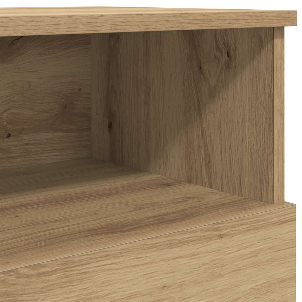 Bedside Cabinet Artisan Oak 50x32x60cm Engineered Wood