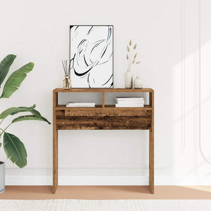 Rustic Console Table - Old Wood, 78x30x80 cm, Engineered Wood