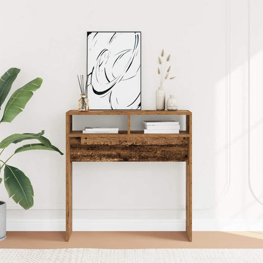 Rustic Console Table - Old Wood, 78x30x80 cm, Engineered Wood