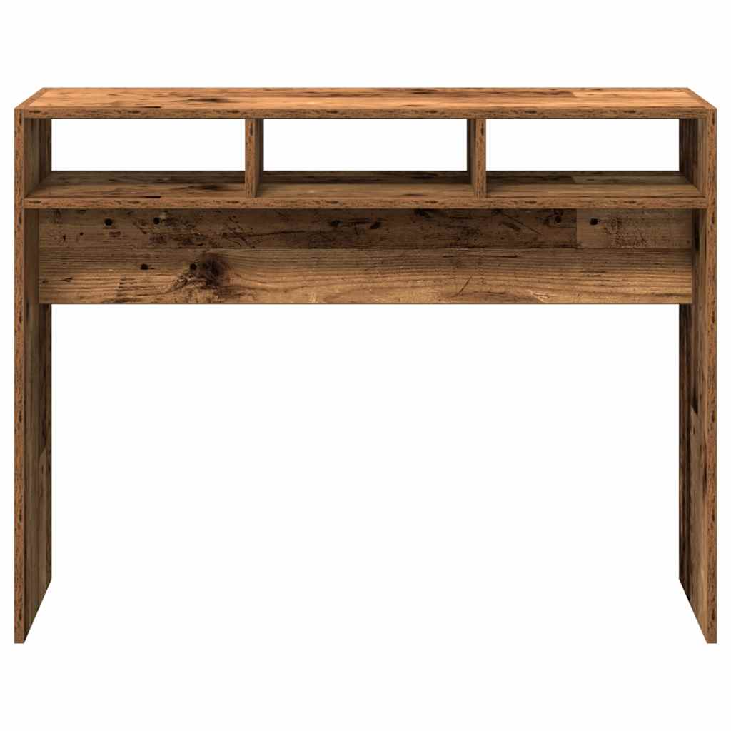 Rustic Console Table 105x30x80 cm | Reclaimed Engineered Wood