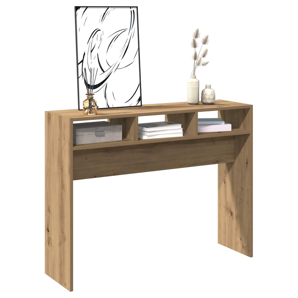 Artisan Oak Console Table, Engineered Wood, 105x30x80 cm