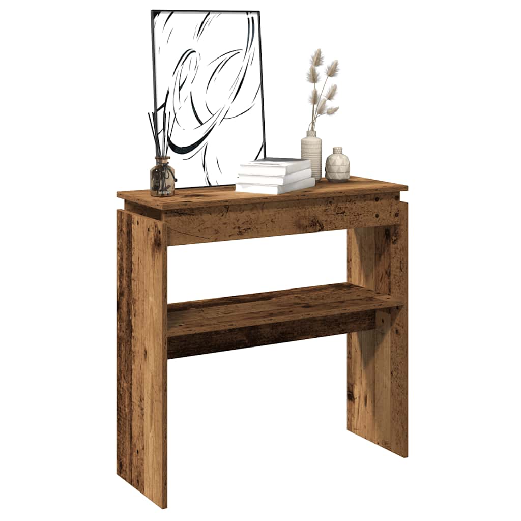 Rustic Console Table - Old Wood 80x30x80 cm Engineered Wood