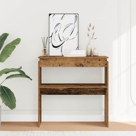 Rustic Console Table - Old Wood 80x30x80 cm Engineered Wood