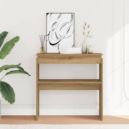 Artisan Oak Console Table 80x30x80 cm - Engineered Wood
