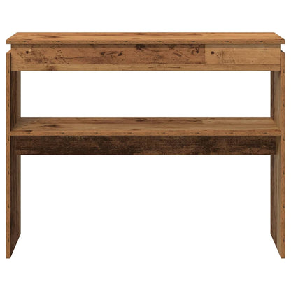 Rustic Console Table 80x30x102 cm - Engineered Old Wood Finish