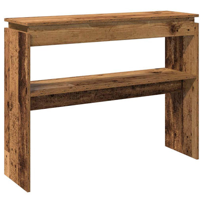 Rustic Console Table 80x30x102 cm - Engineered Old Wood Finish