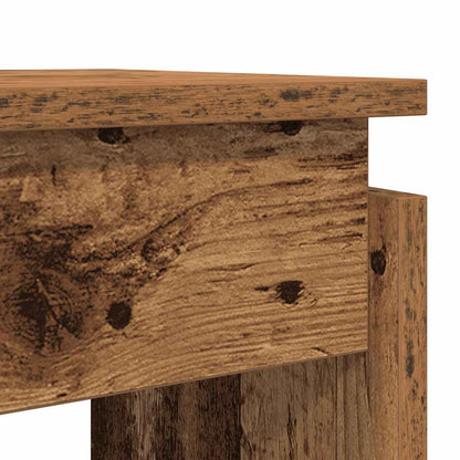 Rustic Console Table 80x30x102 cm - Engineered Old Wood Finish