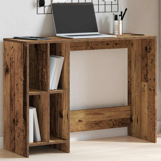 Rustic Engineered Wood Desk - 102.5x35x75 cm Vintage Style