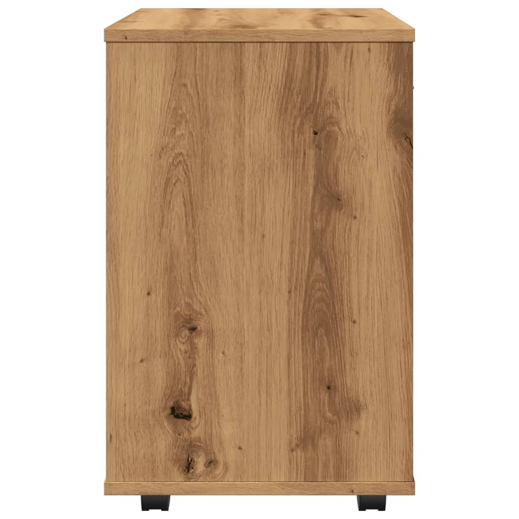 Rolling Cabinet Artisan Oak 46x36x59 cm Engineered Wood