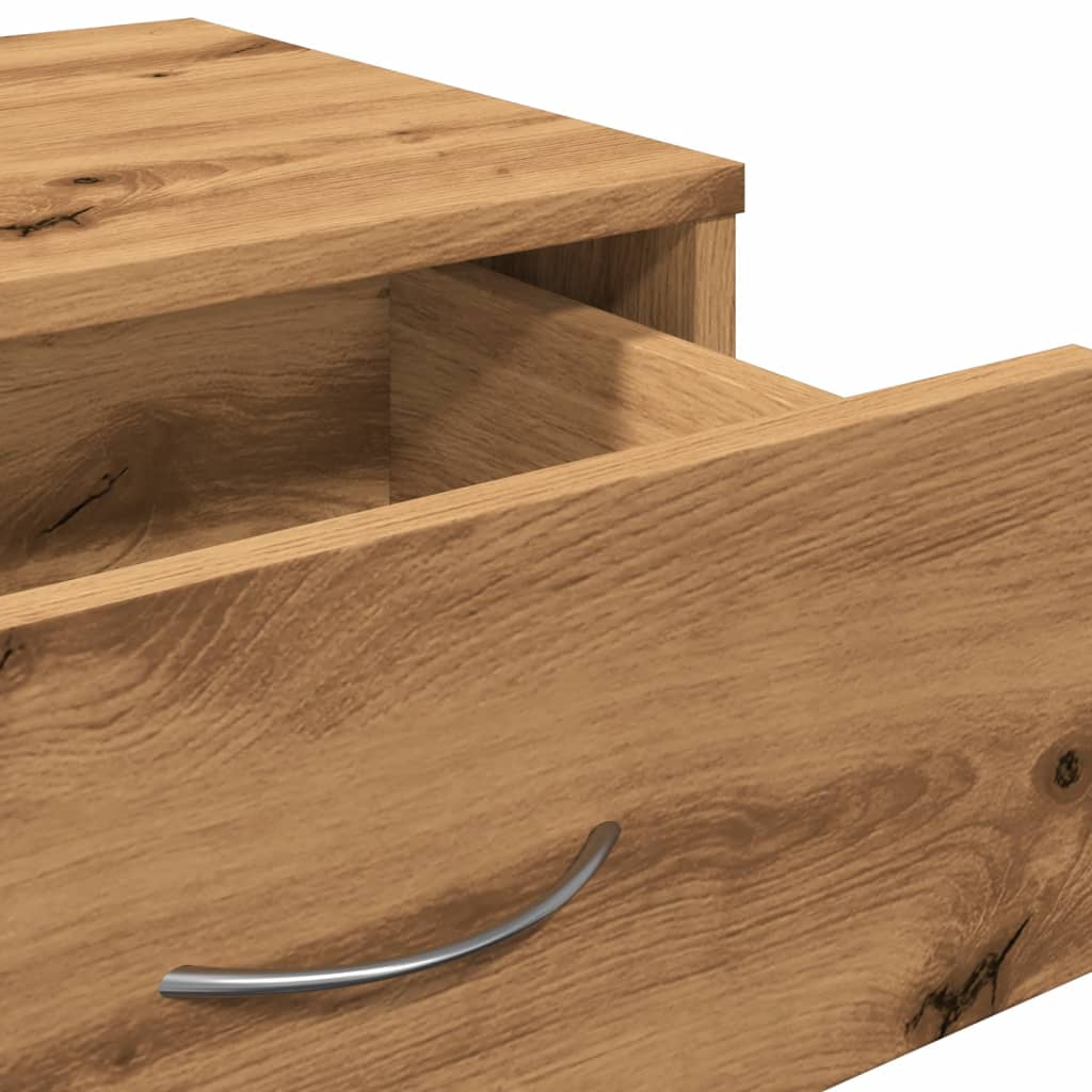 Rolling Cabinet Artisan Oak 46x36x59 cm Engineered Wood