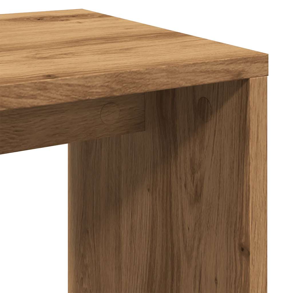 Artisan Oak Engineered Wood Nesting Tables Set of 3