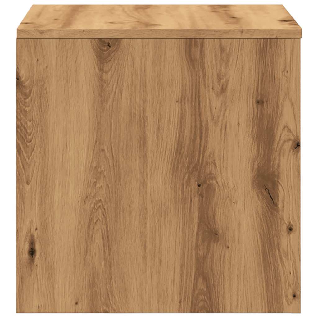 Artisan Oak Engineered Wood Side Tables Set - 3 Pcs