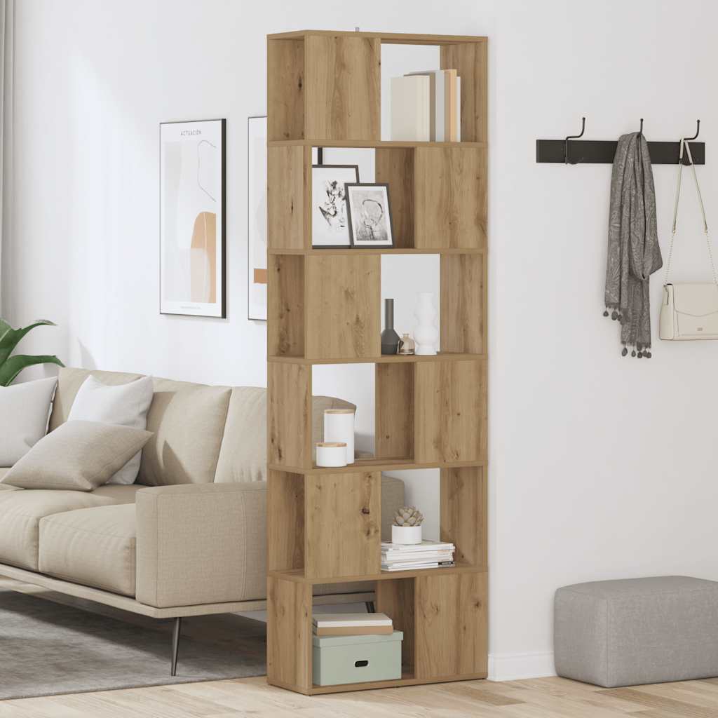 Book Cabinet/Room Divider Artisian Oak 60x24x186 cm
