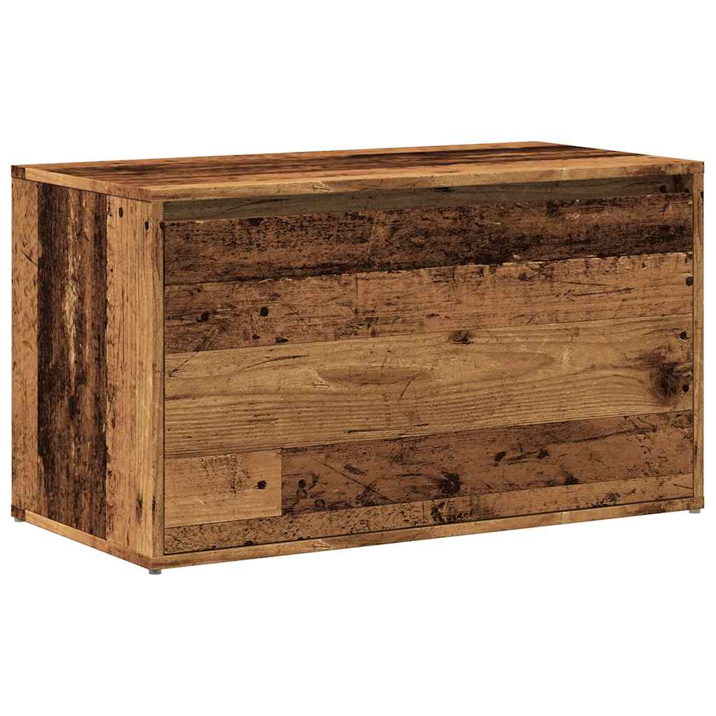 Rustic Hall Bench 80x40x45 cm Old Wood & Engineered Wood Design