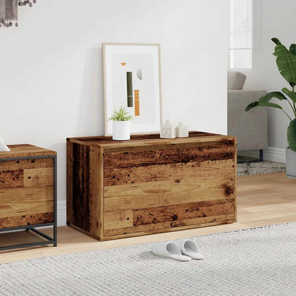 Rustic Hall Bench 80x40x45 cm Old Wood & Engineered Wood Design