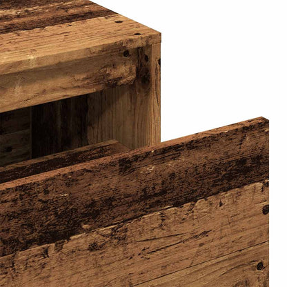 Rustic Hall Bench 80x40x45 cm Old Wood & Engineered Wood Design