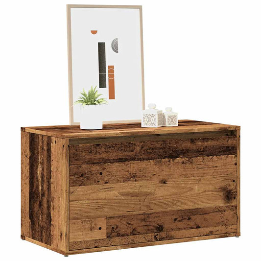 Rustic Hall Bench 80x40x45 cm Old Wood & Engineered Wood Design