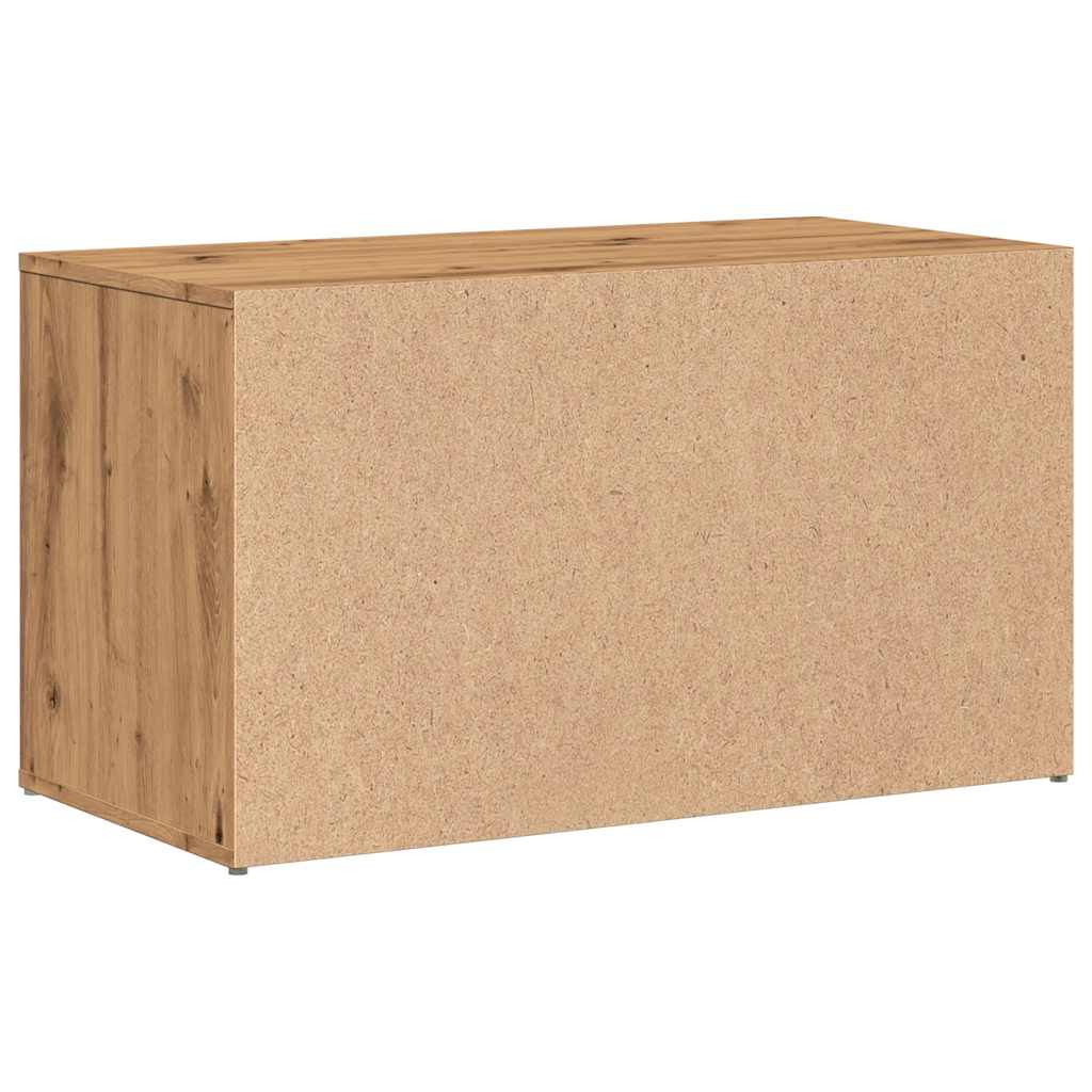 Artisan Oak Hall Bench - 80x40x45 cm Engineered Wood Design