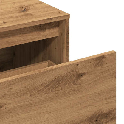 Artisan Oak Hall Bench - 80x40x45 cm Engineered Wood Design