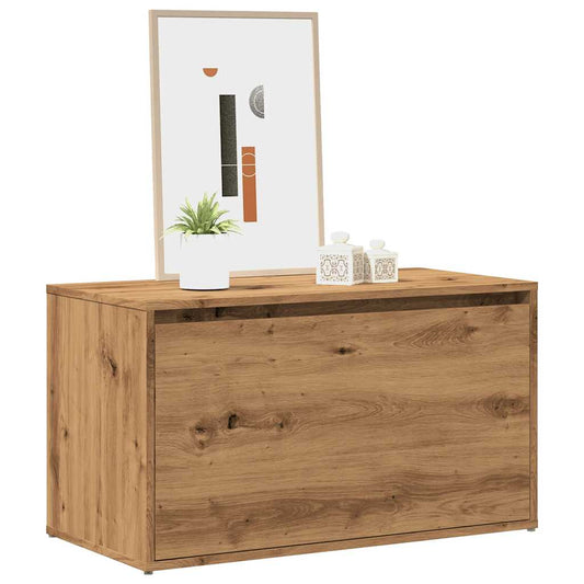 Artisan Oak Hall Bench - 80x40x45 cm Engineered Wood Design