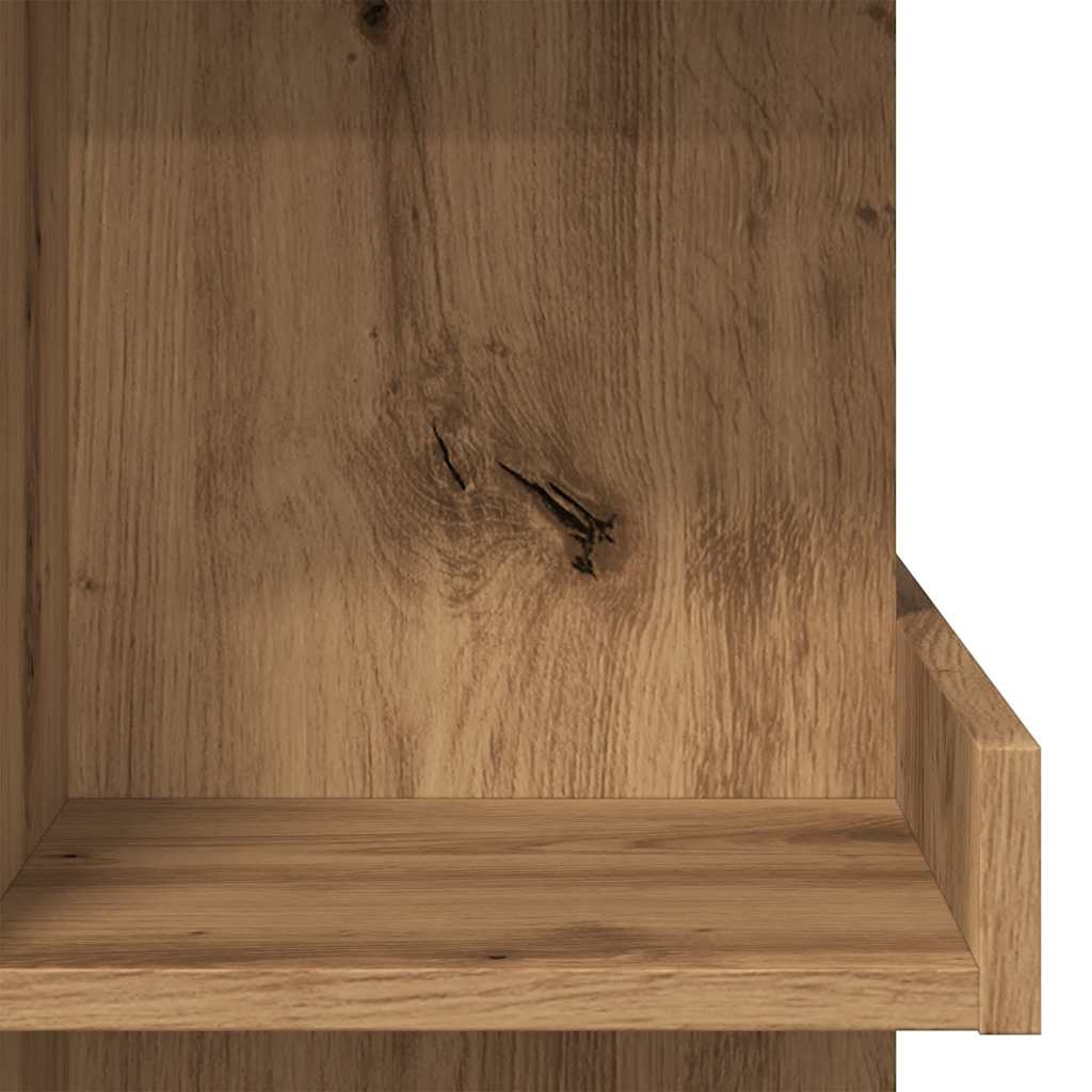 Artisan Oak Bar Table with Storage Rack - 100x48x101.5 cm