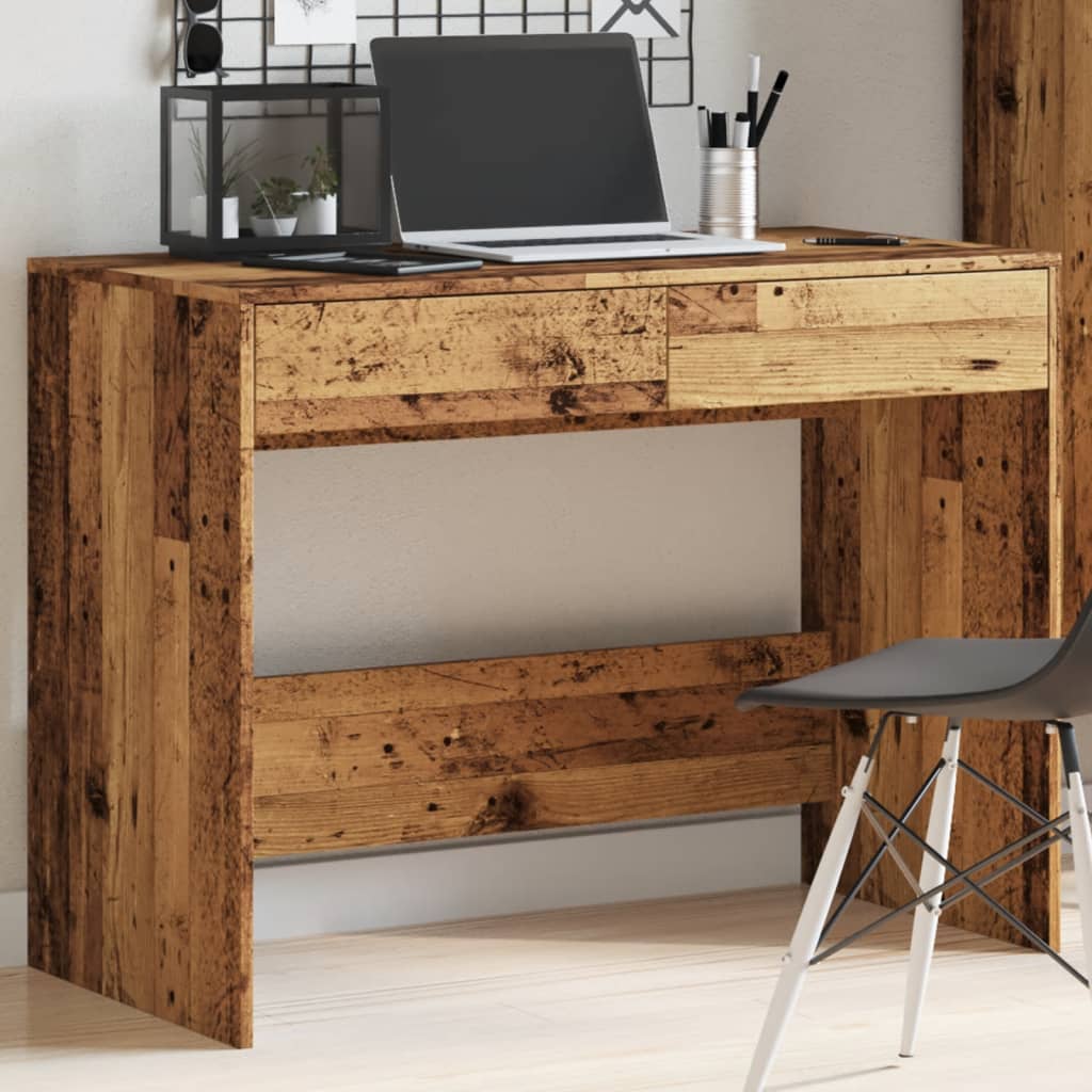 Rustic Engineered Wood Desk 101x50x76.5 cm - Classic Design