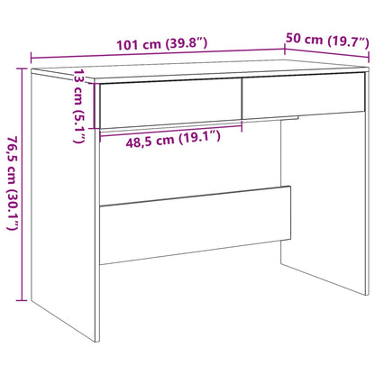 Oak Desk Artisan 101x50x76.5 cm - Engineered Wood Excellence