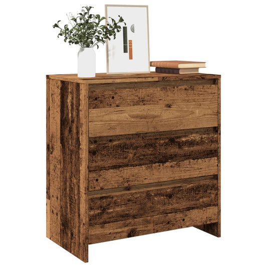 Rustic Sideboard in Antique Wood Finish, 70x41x75 cm - Engineered Wood