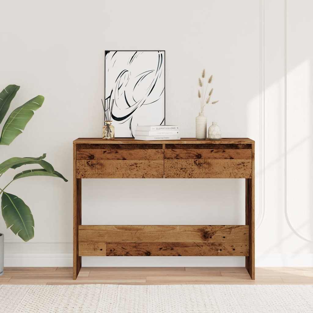 Vintage Console Table, 100x35x76.5 cm, Engineered Wood Finish