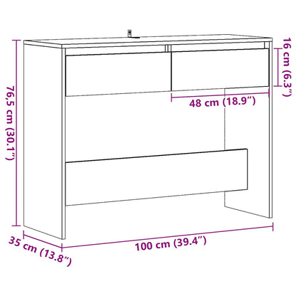Vintage Console Table, 100x35x76.5 cm, Engineered Wood Finish