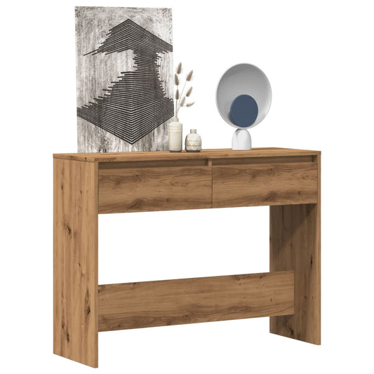 Artisan Oak Console Table - 100x35x76.5 cm, Engineered Wood