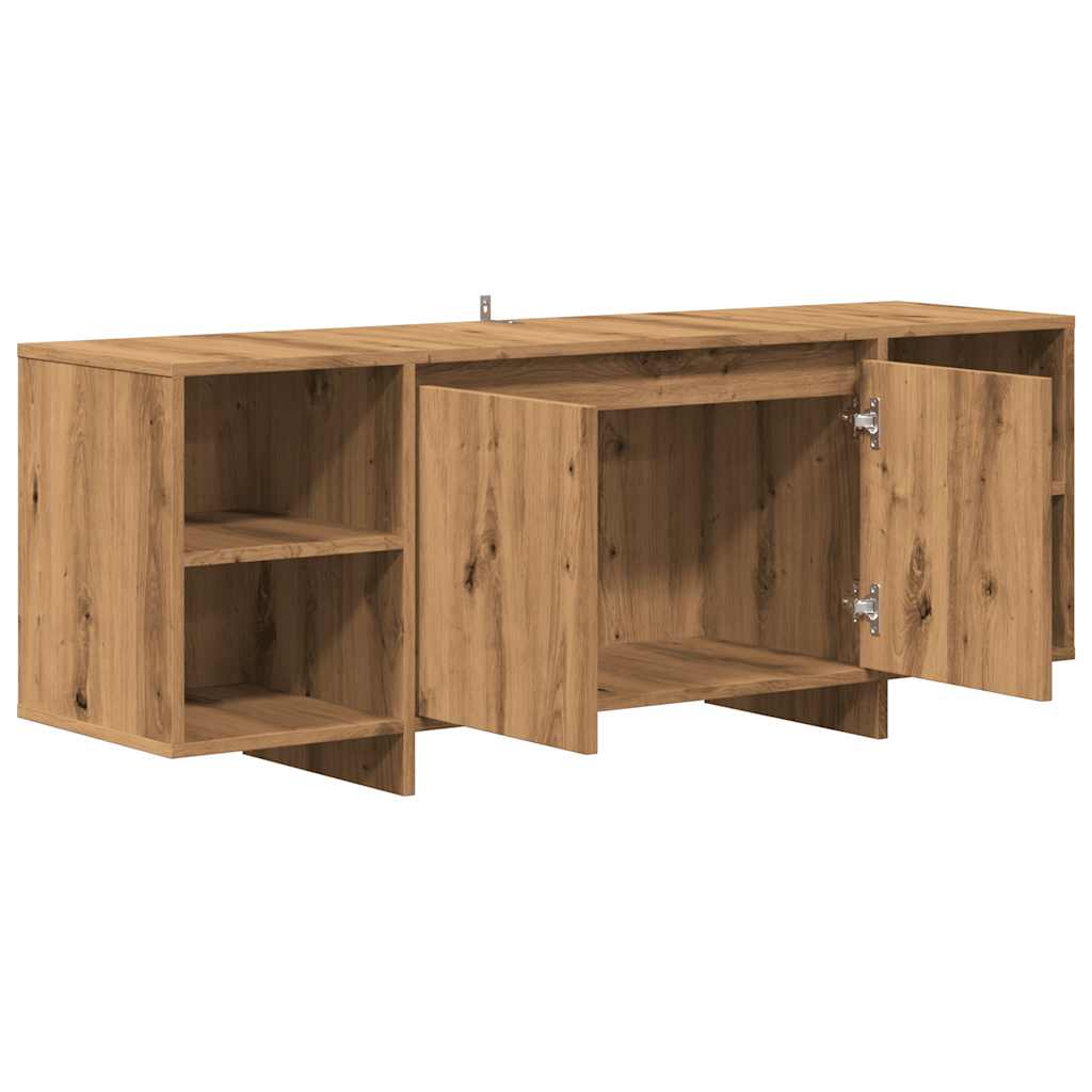 TV Cabinet Artisan Oak 130x35x50 cm Engineered Wood