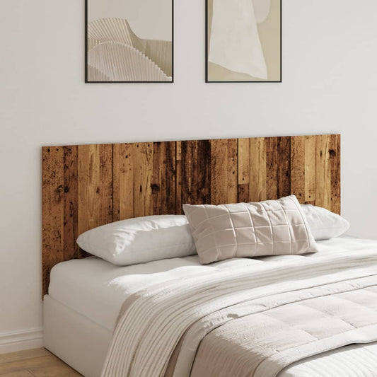 Vintage Wood Headboard: 200x1.5x80 cm, Engineered Wood Elegance