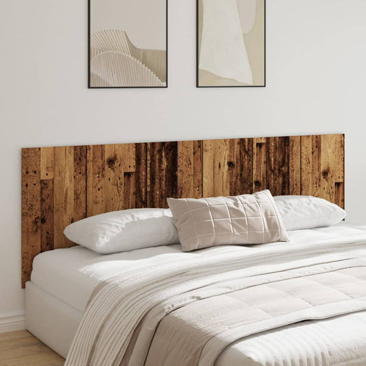 Rustic Wall Headboard - Engineered Old Wood, 240x1.5x80 cm