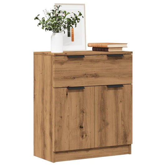 Artisan Oak Sideboard 60x30x70 cm - Engineered Wood Cabinet