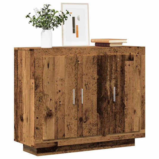 Rustic Sideboard in Old Wood Finish, 92x35x75 cm Engineered Wood