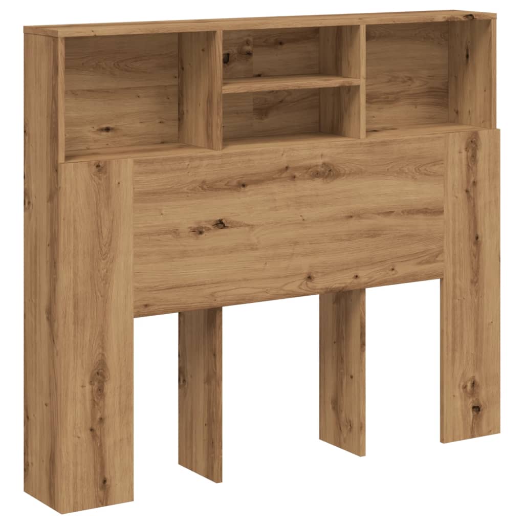 Artisian Oak Headboard Cabinet - Engineered Wood, 120x19x103.5 cm