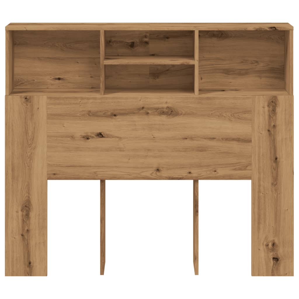 Artisian Oak Headboard Cabinet - Engineered Wood, 120x19x103.5 cm