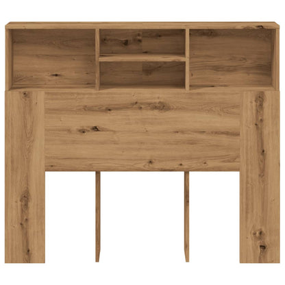 Artisian Oak Headboard Cabinet - Engineered Wood, 120x19x103.5 cm