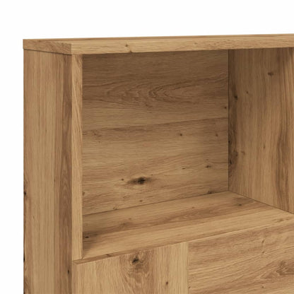 Artisian Oak Headboard Cabinet - Engineered Wood, 120x19x103.5 cm