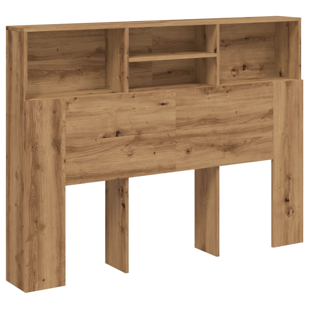 Artisan Oak Headboard Cabinet - 140x19x103.5 cm, Stylish & Durable