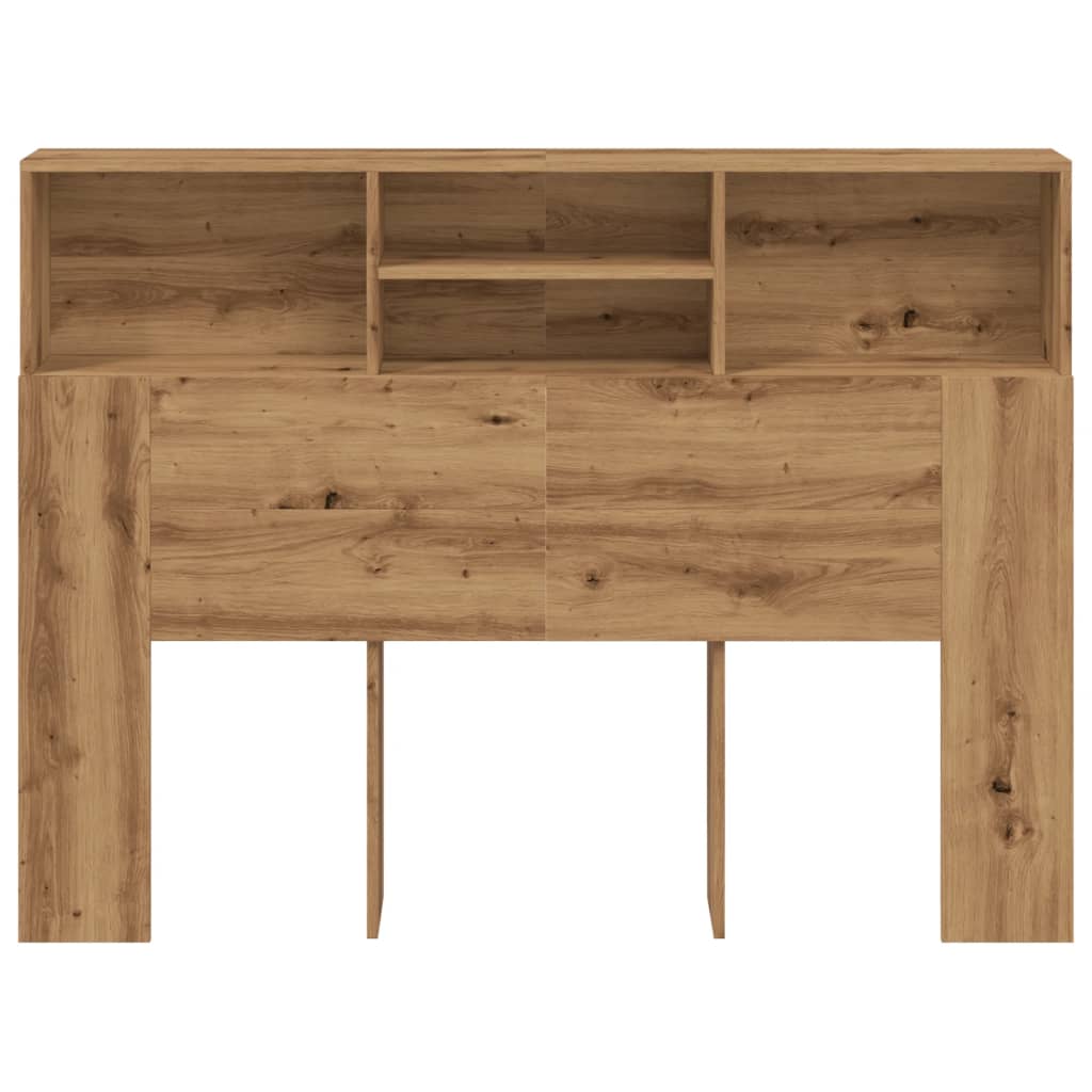 Artisan Oak Headboard Cabinet - 140x19x103.5 cm, Stylish & Durable