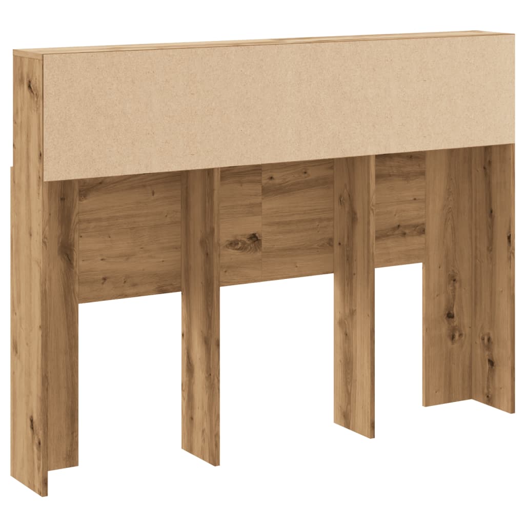 Artisan Oak Headboard Cabinet - 140x19x103.5 cm, Stylish & Durable
