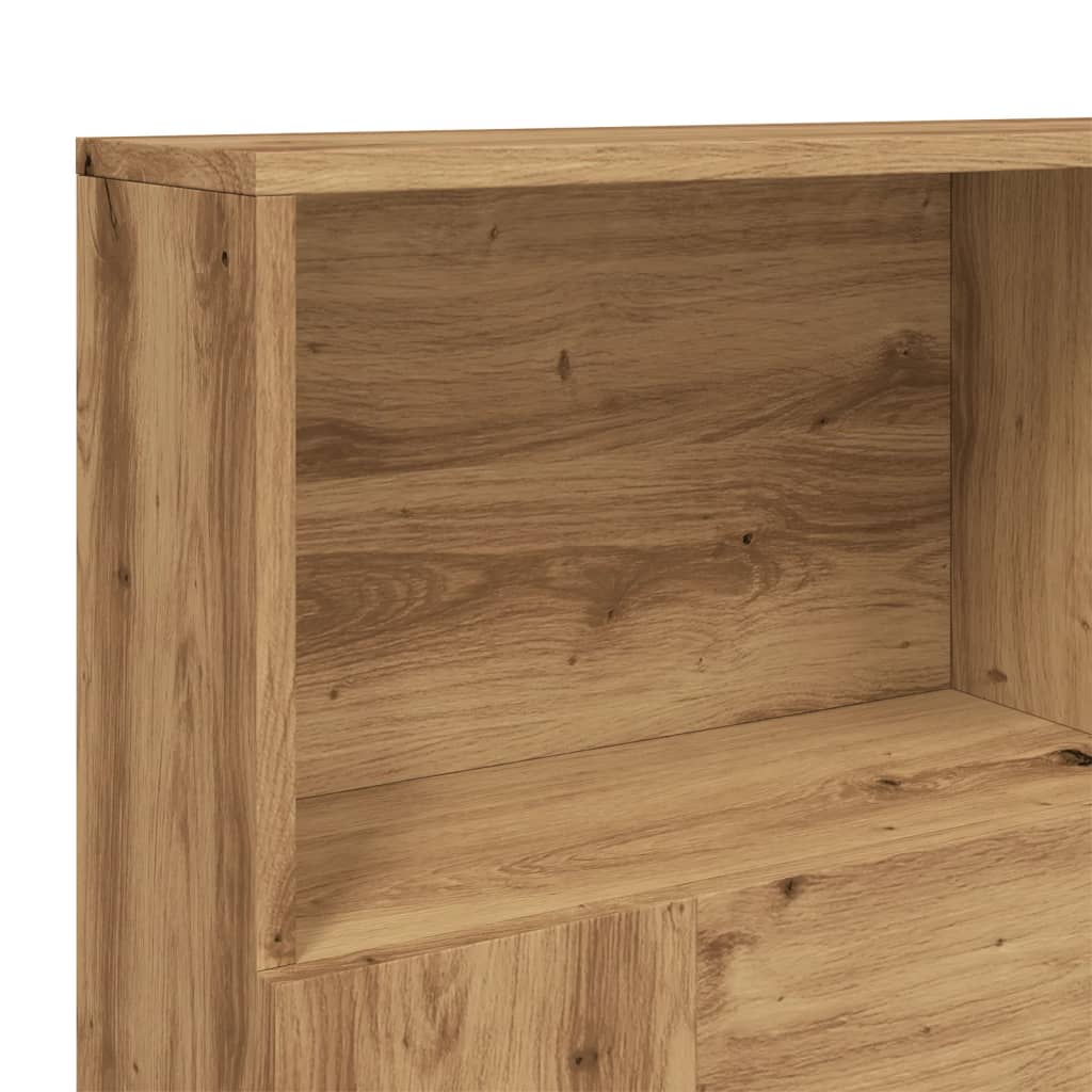 Artisan Oak Headboard Cabinet - 140x19x103.5 cm, Stylish & Durable